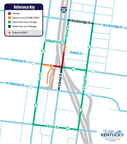 05052025 Kentucky Street and Brook Street Closures - Map