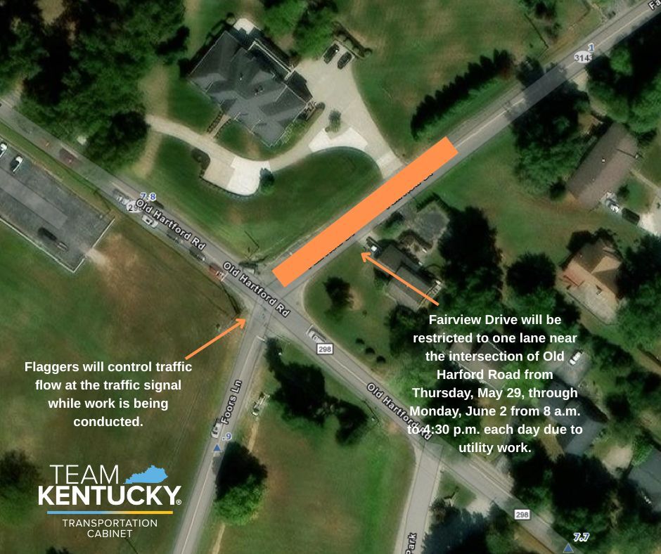 Utility worked planned near Fairview/Old Hartford Road in Owensboro