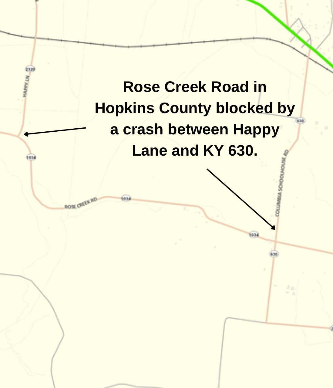 Crash on Rose Creek Road