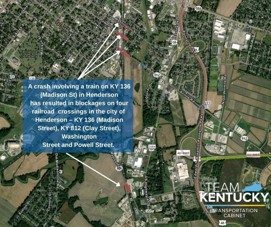 Train crash in Henderson Blocking four crossings