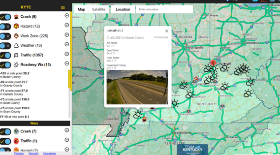 Roadway Weather graphic on GOKY