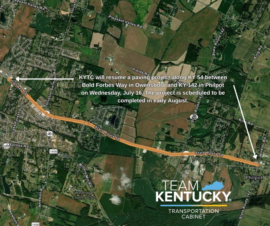 Pacing on KY 54 to begin on Wednesday
