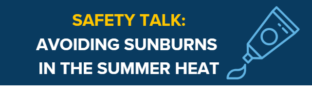 Safety talk sunburn protection title