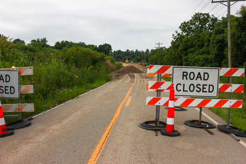Road Closure Signs on Bristow Road