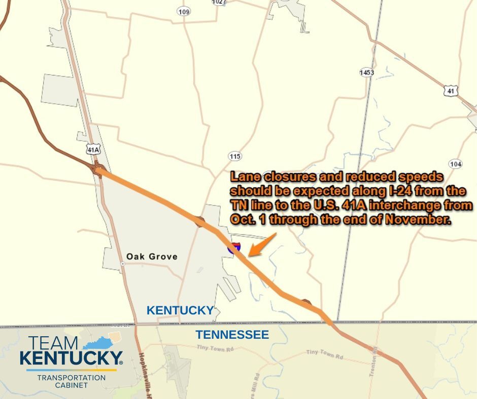 I-24 work in Christian County