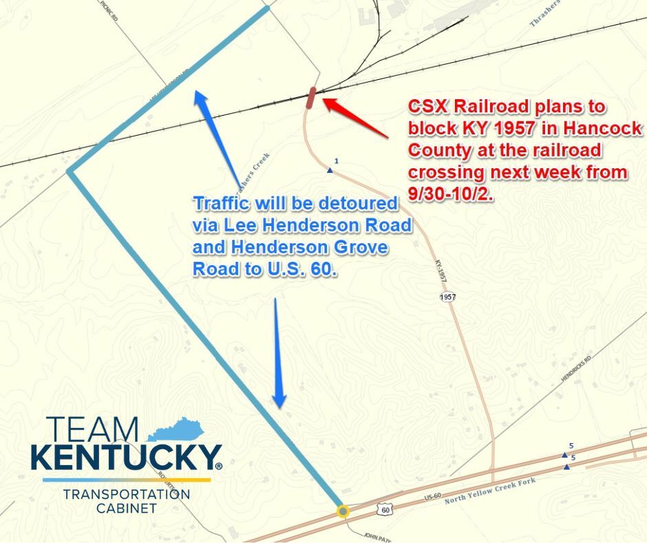 CSX Work planned in Hancock County next week
