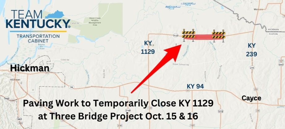 MAP of KY 1129 in Fulton County