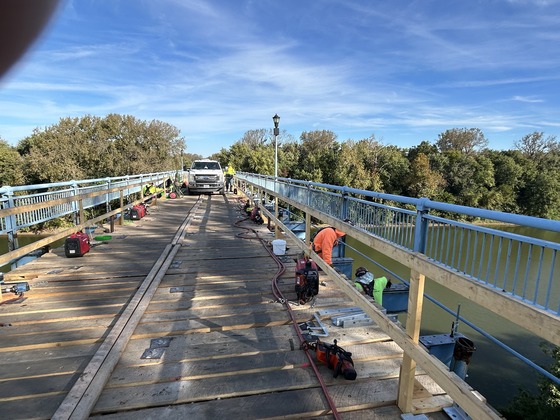 Work on Blue Bridge