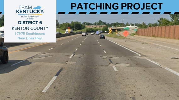 Patching Project on I-71/75 southbound near Dixie Highway