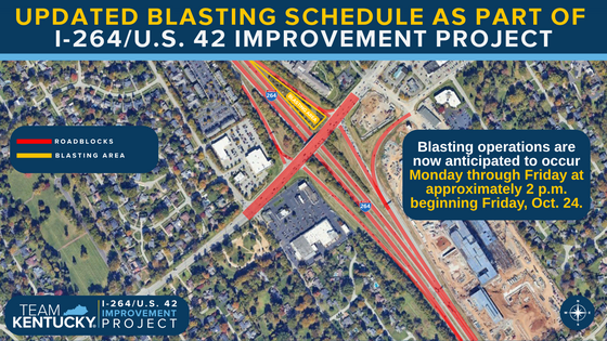 10232025  - Updated Blasting Schedule - I-264 U.S. 42 Improvement Project