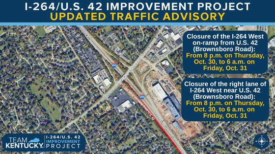 10302025 I-264 U.S. 42 Improvement Project - Traffic Advisory 