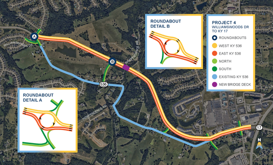 New Portion of KY 536 Map