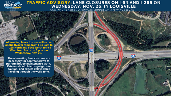 11262025 I-64 I-265 Flyover Ramp Lane Closures - JEFFERSON