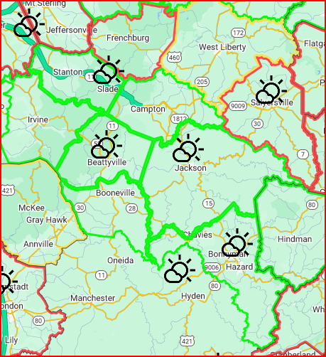 GoKY.ky.gov traffic cam locations in District 10
