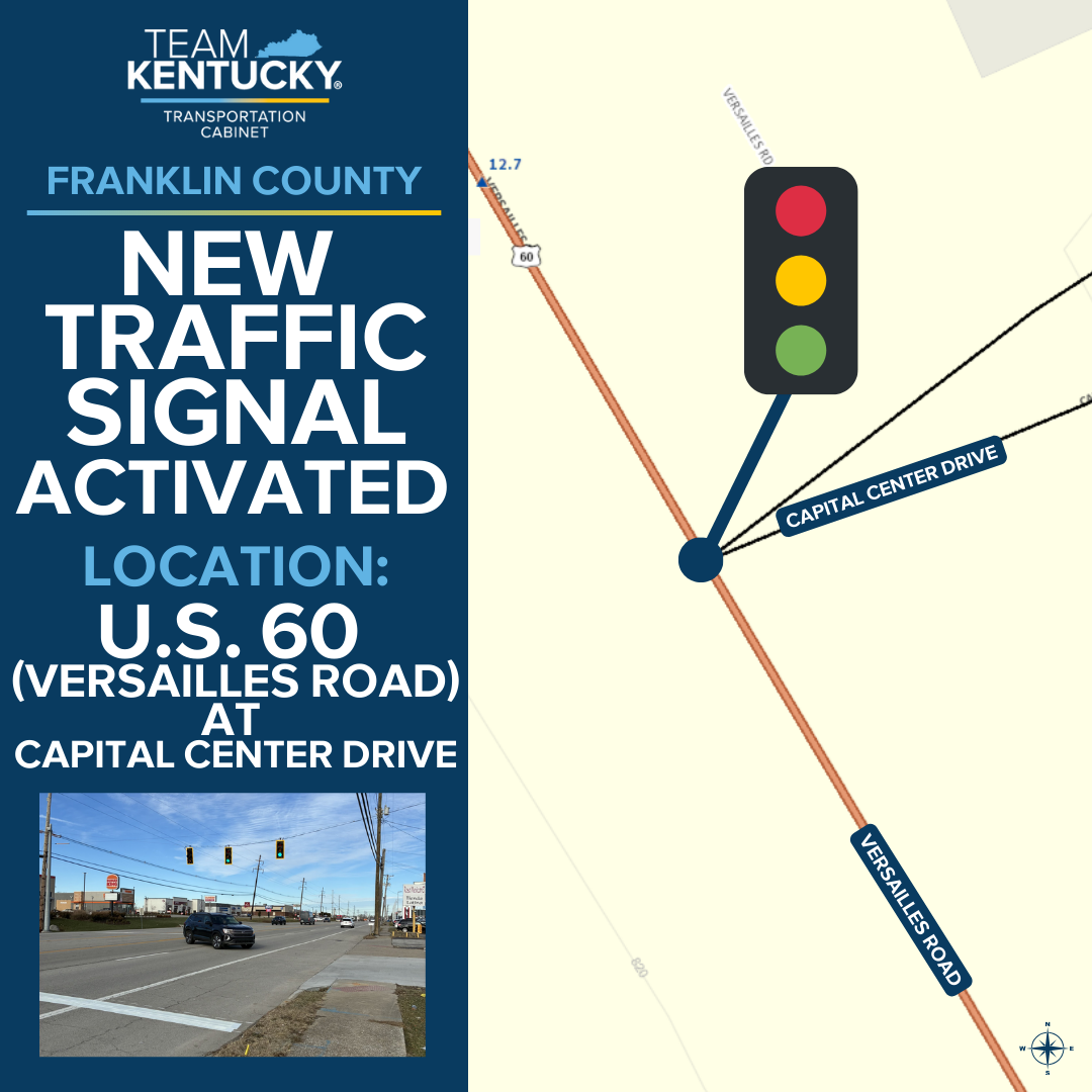 12 22 2025 U.S. 60 at Versailles Road Signal Activation Graphic 
