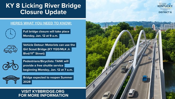 KY 8 Licking River Bridge Closure Update