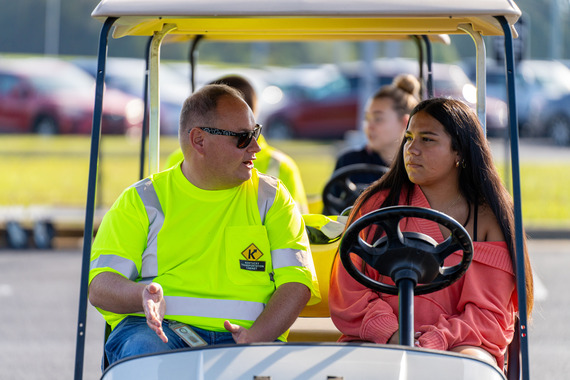 KYTC crews help students with roundabouts