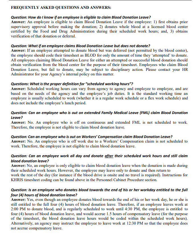 blood drive questions