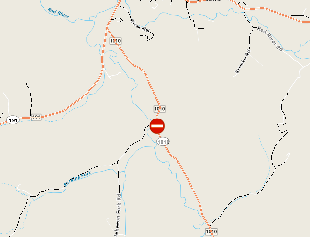 KY 1010 closure in Wolfe County