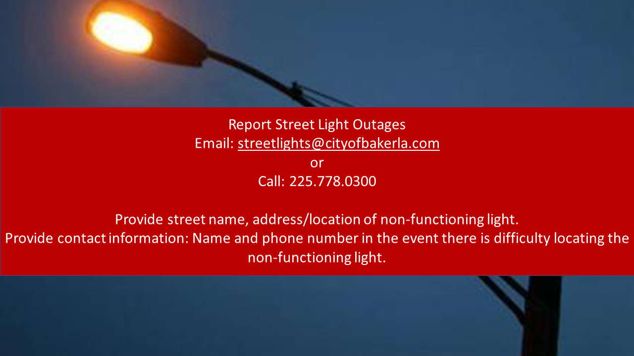 A Light In The Dark Report Street Light Outages to