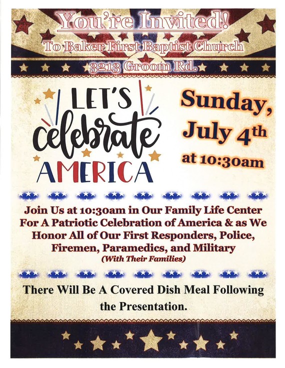 Baker First Baptist Church Celebrating First Responders, Police