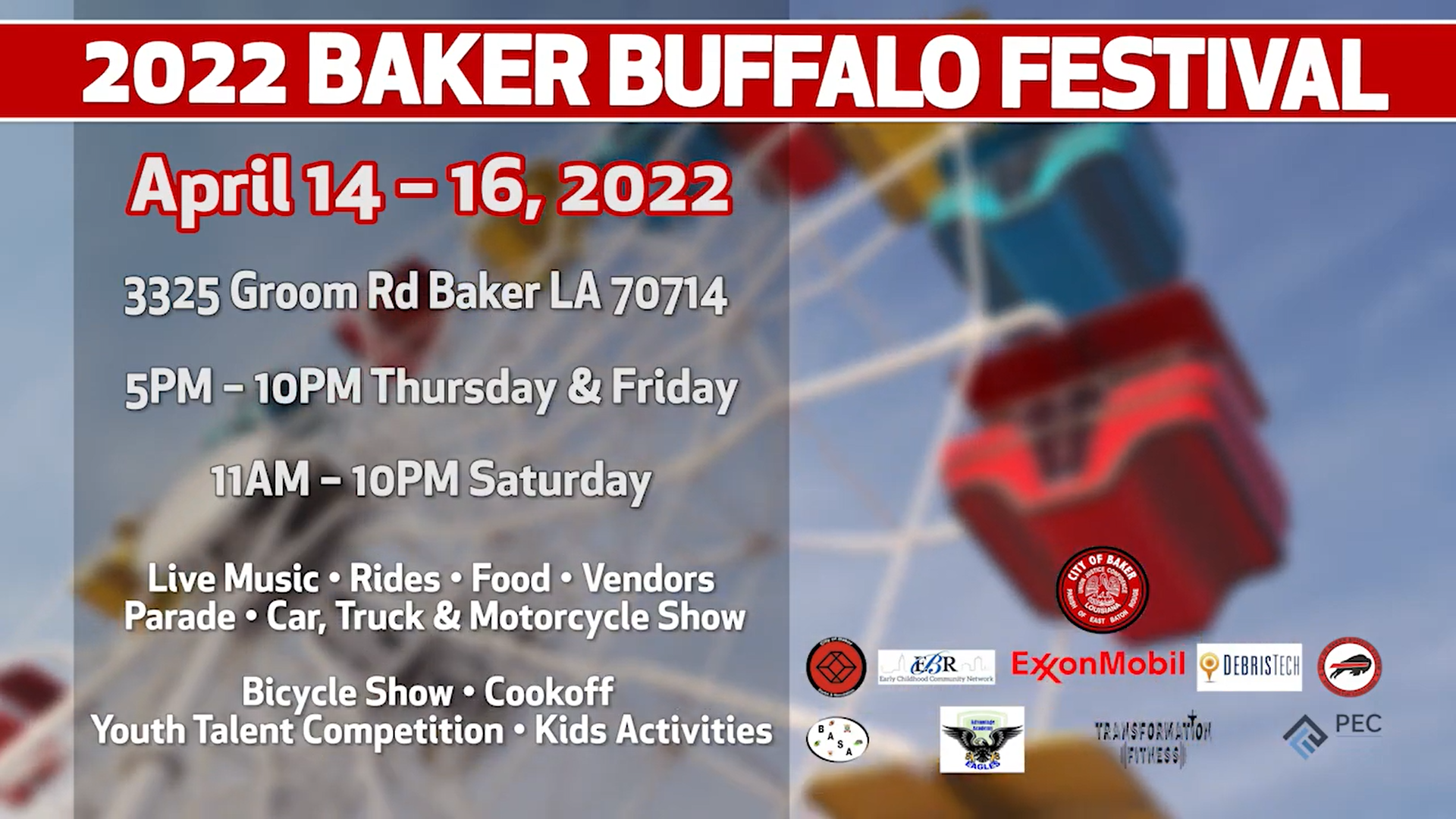 It's That Time of Year Again! The Baker Buffalo Festival is April 1416