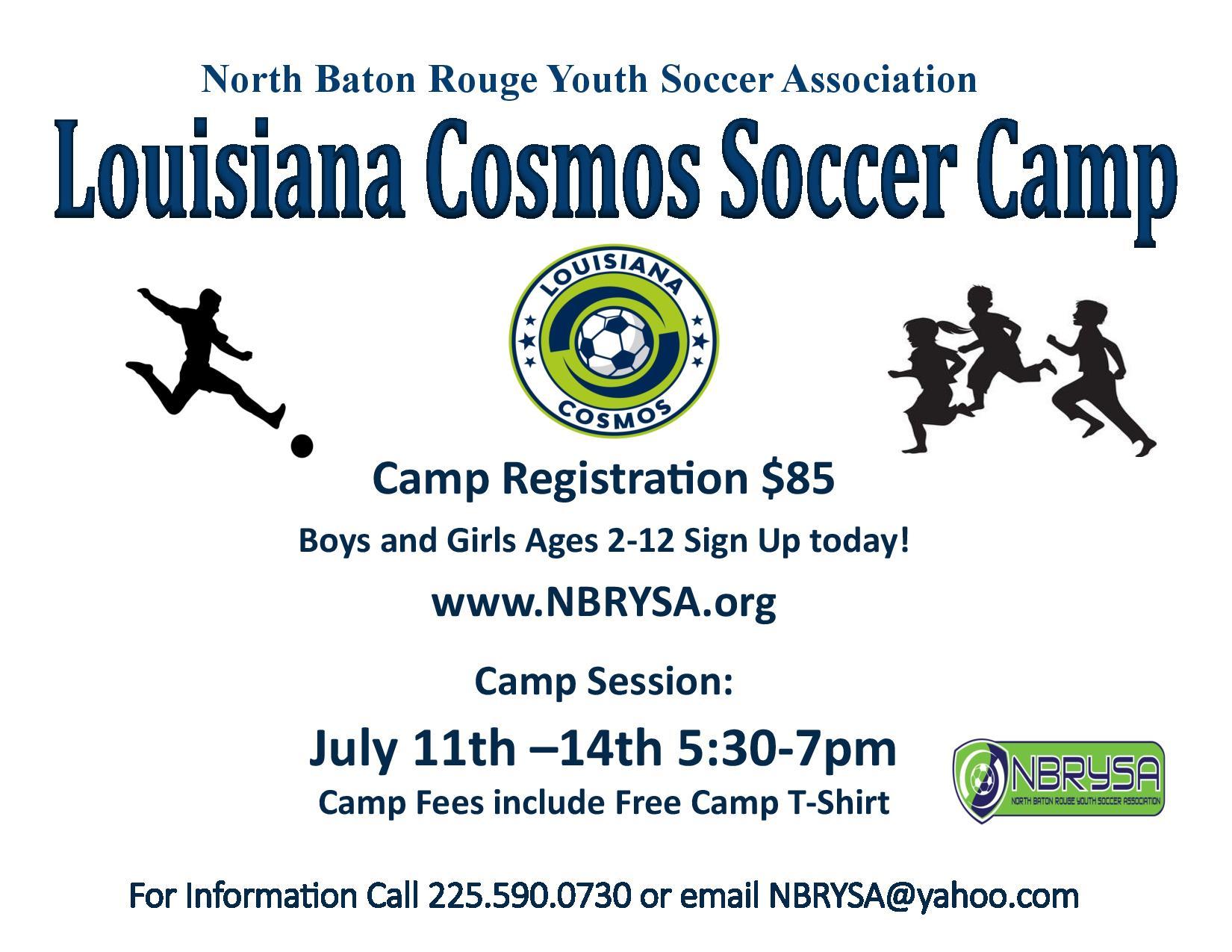 Louisiana Cosmos Soccer Camp Registration Now Open for the July 1114