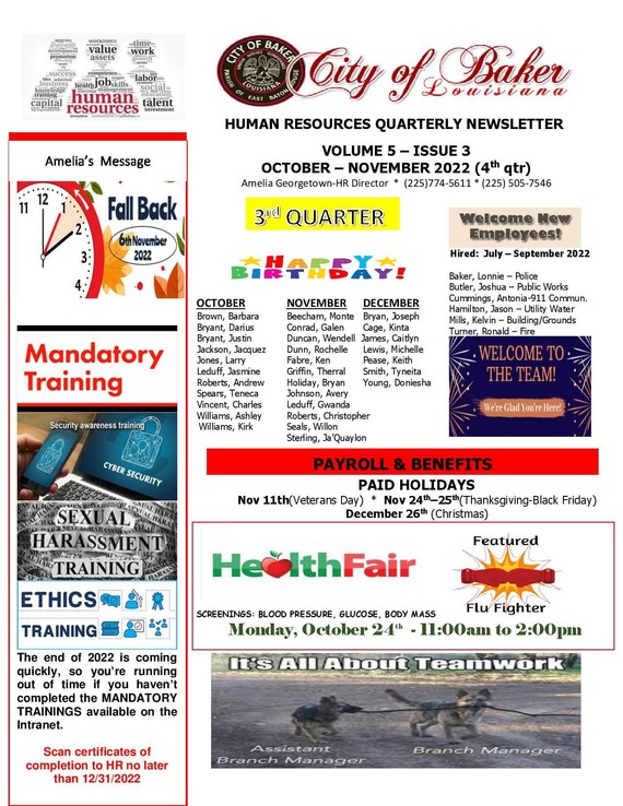 4th quarter newsletter