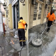 Workers doing street repairs