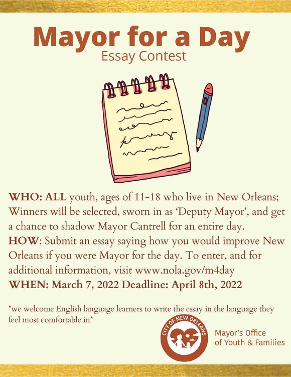 mayor essay contest