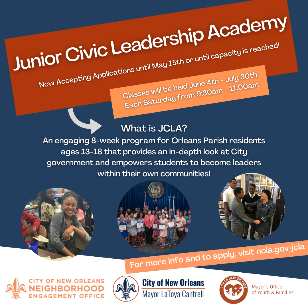 Apply for Junior Civic Leadership Academy (JCLA)