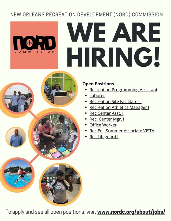 New Orleans Recreation Development (NORD) Commission To Host A Career