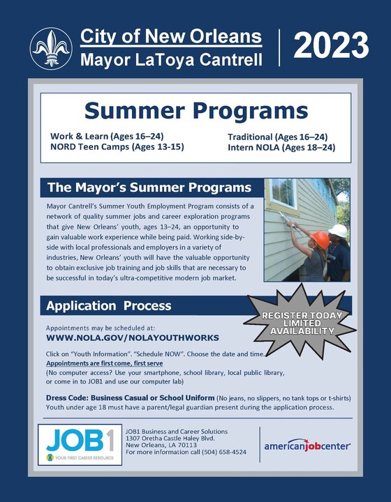 Youth Program Flyer