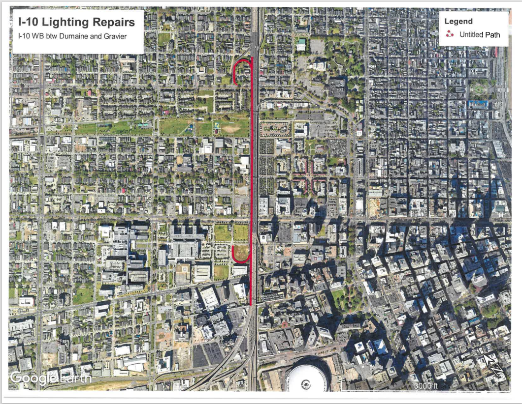 TRAFFIC ADVISORY: Lane Closures on Westbound I-10 for Streetlight Repairs