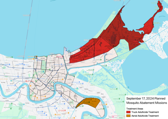  New Orleans Mosquito, Termite and Rodent Control Board to Conduct    Aerial and Truck Adult Mosquito Abatement Tonight