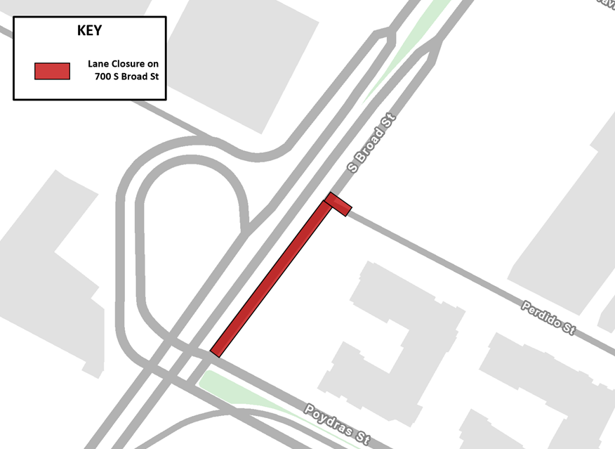 TRAFFIC ADVISORY: Lane Closure on 700 block of South Broad Street