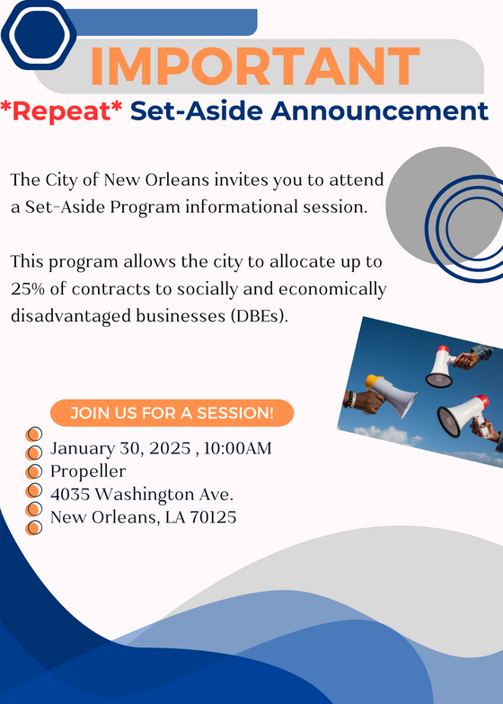 **Repeat** Set-Aside Announcement