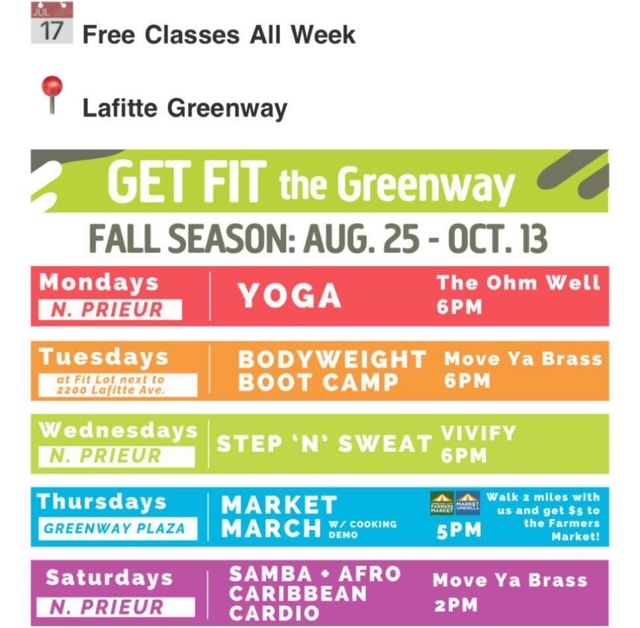 Greenway Classes 8.15