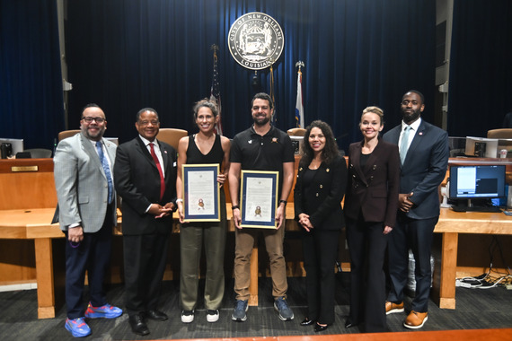councilmembers with john and hanna huppi