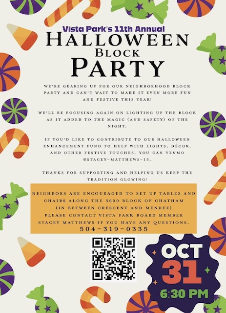 Vista Park Halloween Block Party