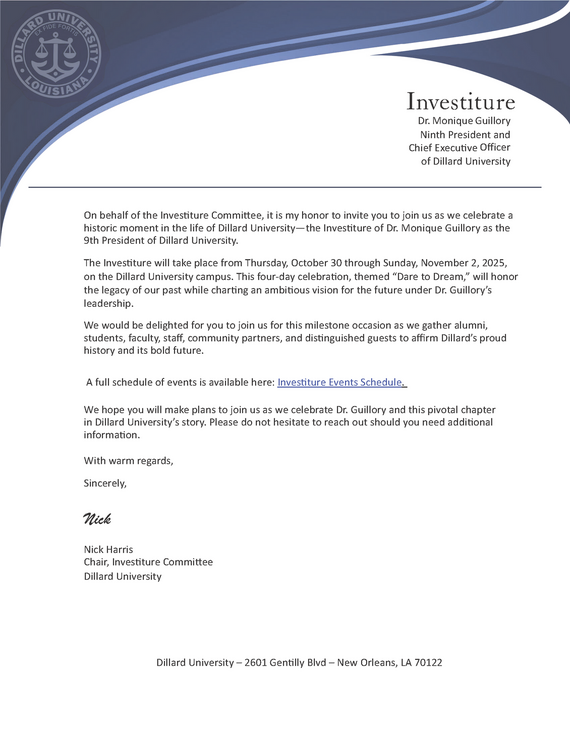 DU Investiture Events