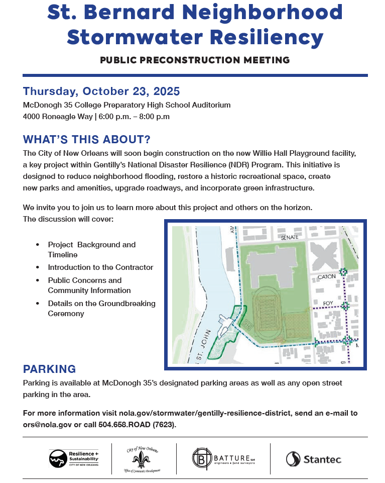 St Bernard Neighborhood Stormwater Project CM