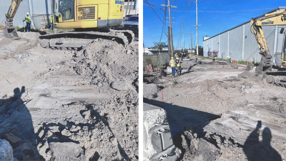 Street Repair Before