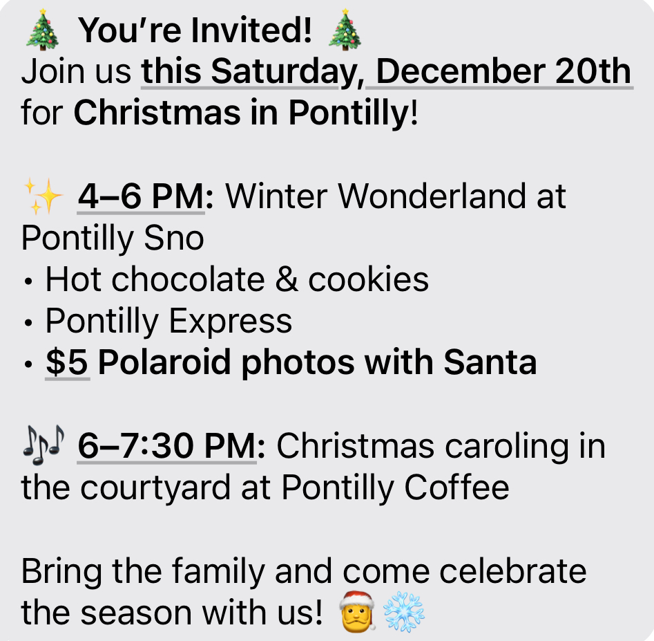 Christmas at Pontilly 2
