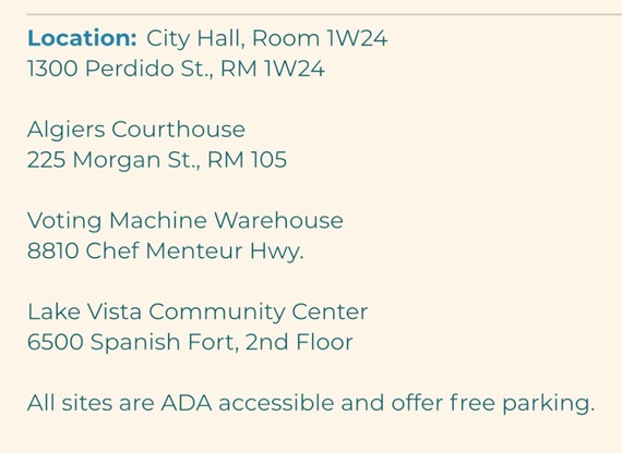 Early Voting Locations