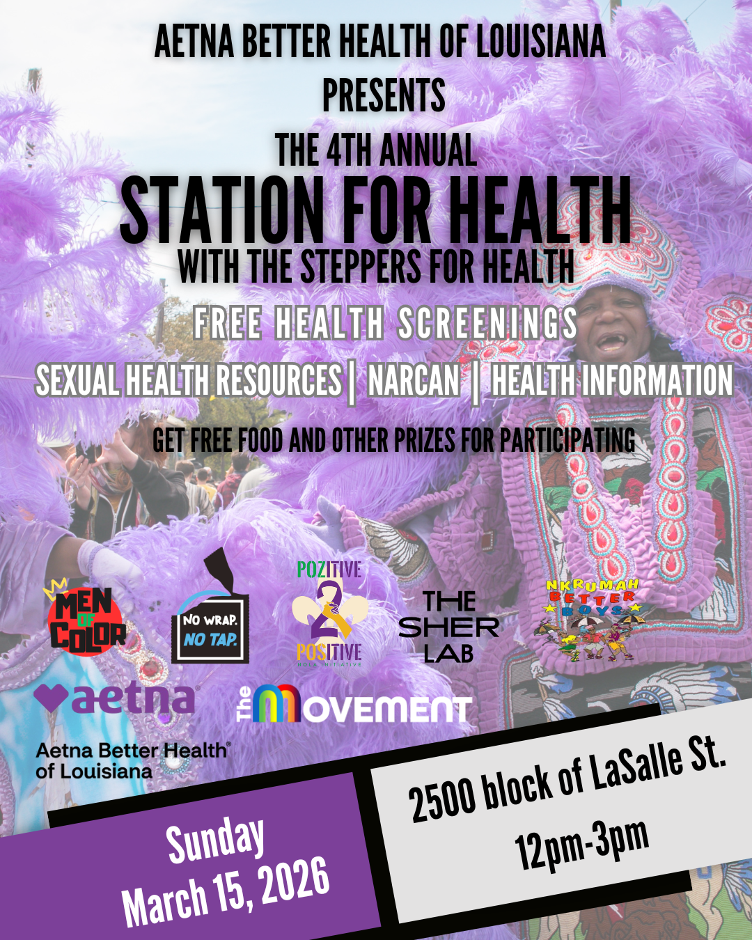 4th Annual Station for Health with the Steppers for Health, March 15th