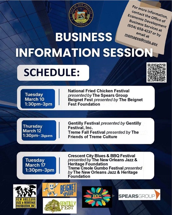 Office of Economic Development Business Information Sessions March