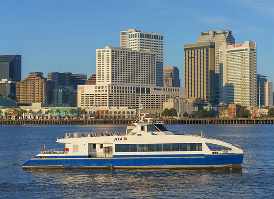 Ferry heading towards downtown