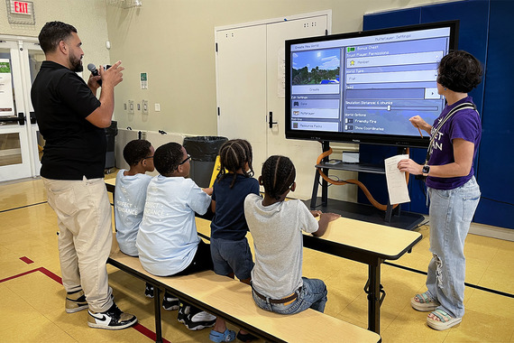 Student group participates in bus stop design contest.