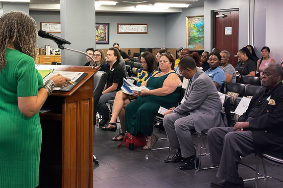 Attendees at hurricane meeting
